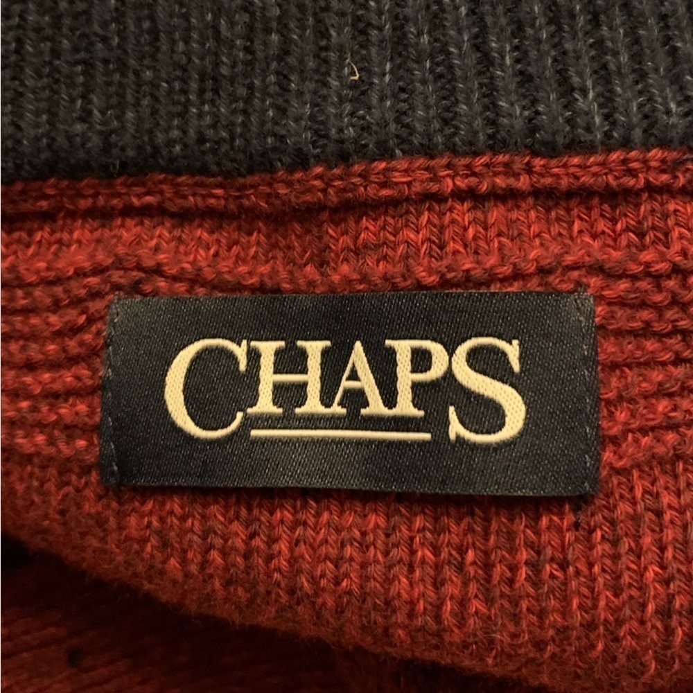 Chaps Three Button Mock Neck Pullover Sweater Men… - image 5